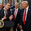 Pfizer CEO Albert Bourla joined President Trump at the White House last year on Sept. 30 to announce a voluntary agrreement to reduce some prescription drug prices. One element aimed to lower prices in the taxpayer-funded Medicaid program, but the program is still being built, and details about which drugs will be discounted remain under wraps.