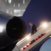 President Trump leaves Air Force One after returning from Canada on June 17, 2025. Trump left the G7 summit a day early to return to Washington to deal with the conflict between Israel and Iran.