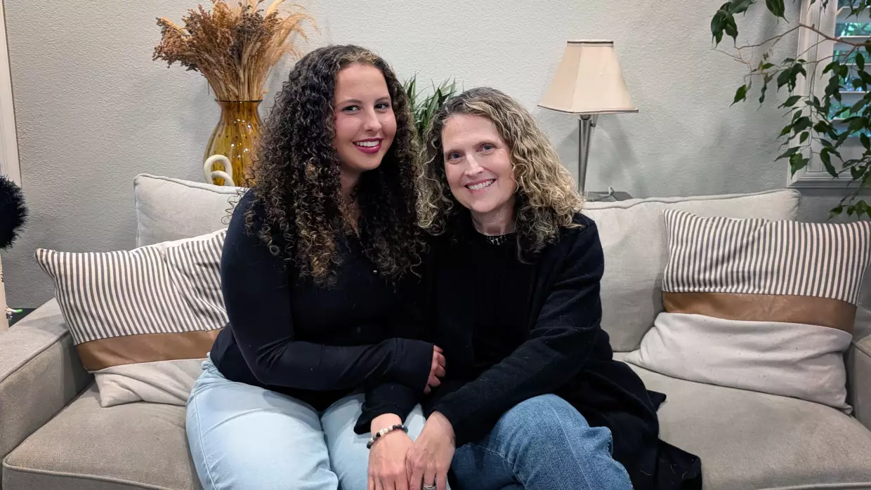 Ninth grader Soraya Martin, left, has dyslexia, but using her cellphone and other technologies allow her to excel at school. Her mother, Heather Martin, says students with disabilities aren't always being considered when it comes to school screen bans.