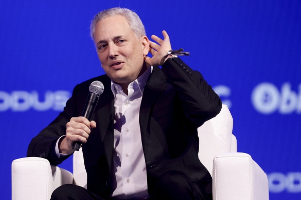 David Sacks speaks onstage during The Bitcoin Conference at The Venetian Las Vegas in January.