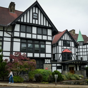 The Chi Phi fraternity house at Cornell University in Ithaca, N.Y., on Monday.