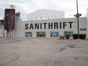 Sanithrift is the only store still open at the Prizm Outlets in Primm, Nev.