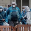 American citizens arrive onshore after being evacuated from the M/V Hondius in the Granadilla Port on Sunday in Tenerife, part of the Canary Islands, Spain.