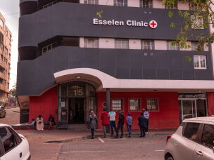 The Esselen Clinic, which is situated on the same street as the WITS RHI Women's Health Clinic continues to operate with patients lining up outside on Esselen street, Hillbrow, Johannesburg, South Africa on May 25, 2026.