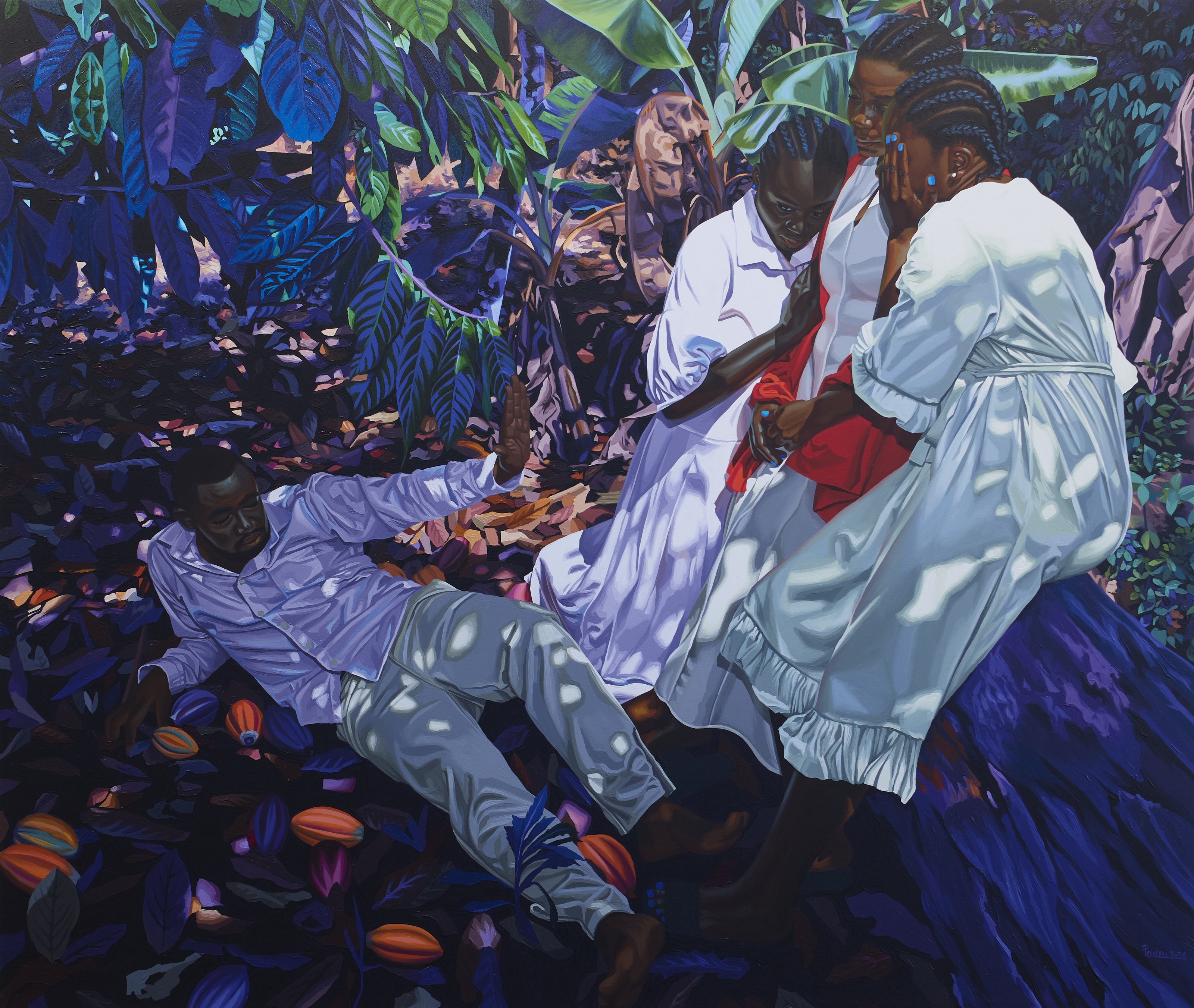 This rising painter reimagines Renaissance art in a cocoa plantation in Cameroon