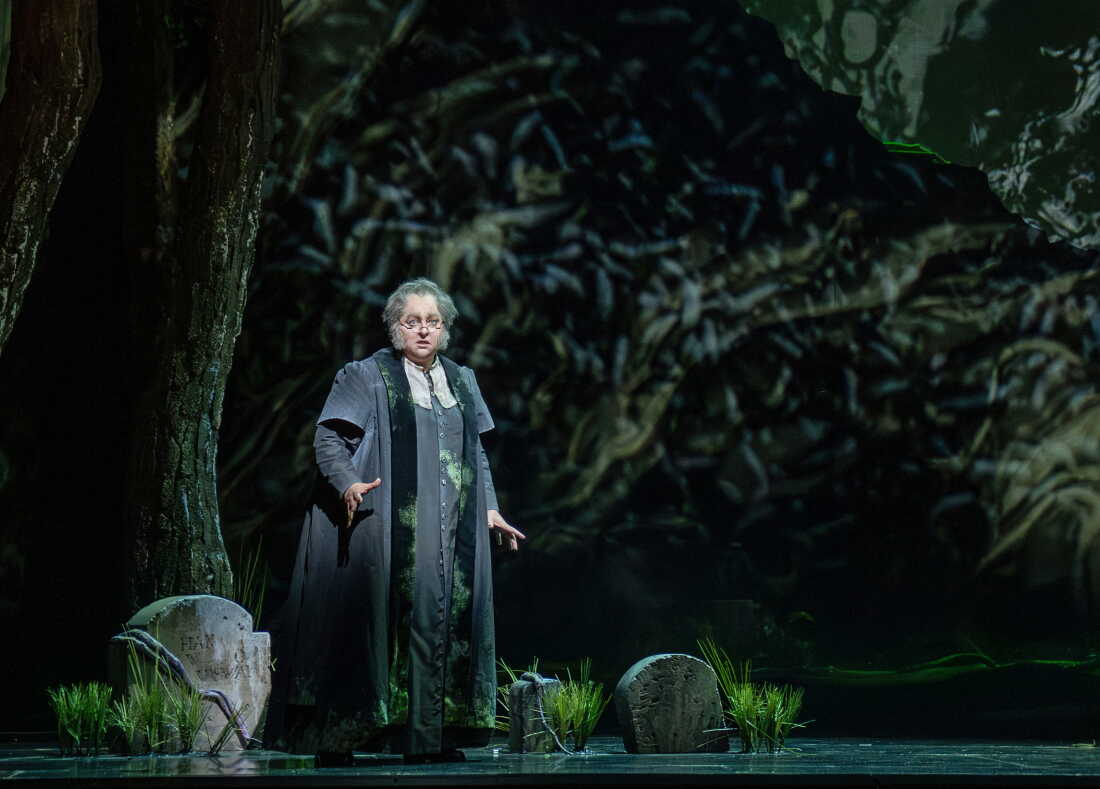 Soprano Christine Goerke portrays The Reverend, a shepherd for lost souls on their way to the afterlife.
