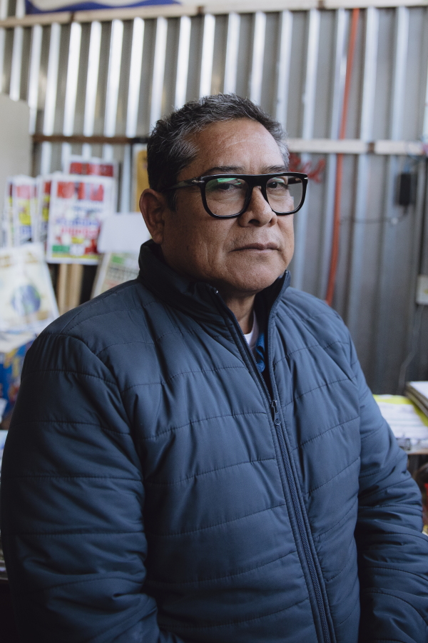 Jose Maria Garcia Lara head of migrant shelter Juventud 2000 in Tijuana, Mexico, on Dec. 6, 2024. Zaydee Sanchez for NPR