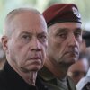 Israeli Defense Minister Yoav Gallant (left) and Chief of the General Staff Lt. Gen. Herzi Halevi attend a ceremony marking the Hebrew calendar anniversary of the Hamas attack on Oct. 7 last year that sparked the ongoing war in Gaza, at the Mount Herzl military cemetery in Jerusalem, on Oct. 27, 2024.