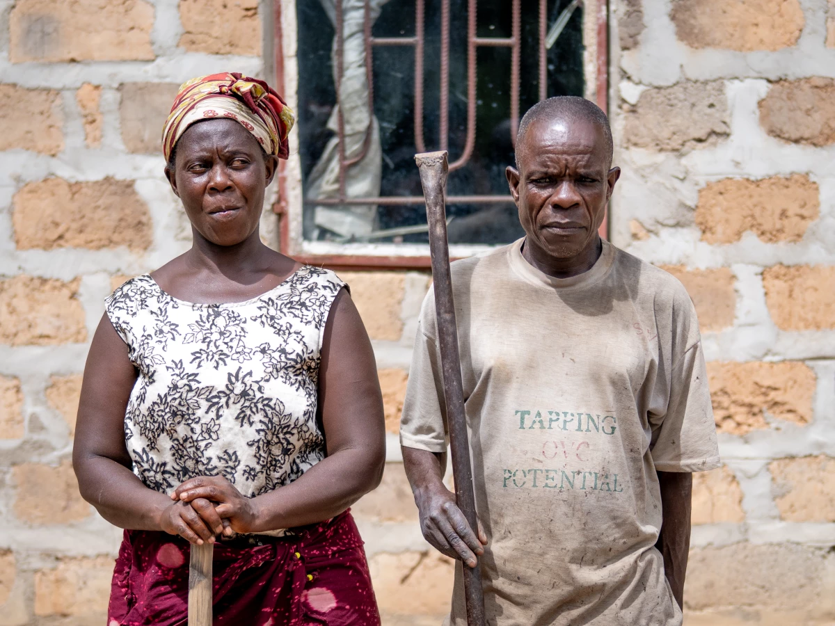 Farmers Alice Nyandwa and Kabamda Willies say that they now must walk three to four hours each way to a government-run HIV clinic. Even when they get to the clinic, they sometimes can't get their medications because the volunteer staff — who used to receive stipends as part of U.S. aid — aren't there anymore.