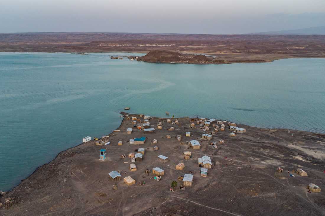 The El Molo village of Komote, which was until recently connected to the mainland, now sits on an island separated by a wide gulf. The community's burial grounds were submerged, along with their drinking water supplies, and families must now pay significant sums of money to have their children transported to school on the mainland by boat. At the same time, fishermen say the fish stocks on which they heavily rely are dwindling. Lake Turkana has sustained the El Molo people for generations. Now their ancient way of life is under threat.