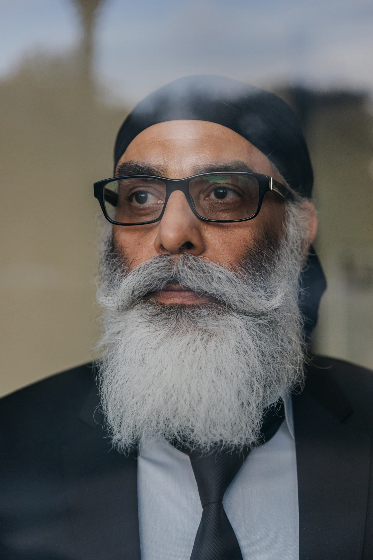 Sikh activist Gurpatwant Singh Pannun stands for a photograph in New York City on Oct. 25.