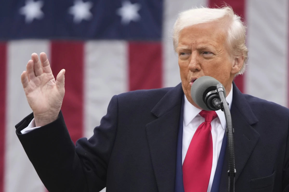 President Trump speaks during an event to announce new tariffs in the Rose Garden at the White House on April 2, 2025, in Washington.