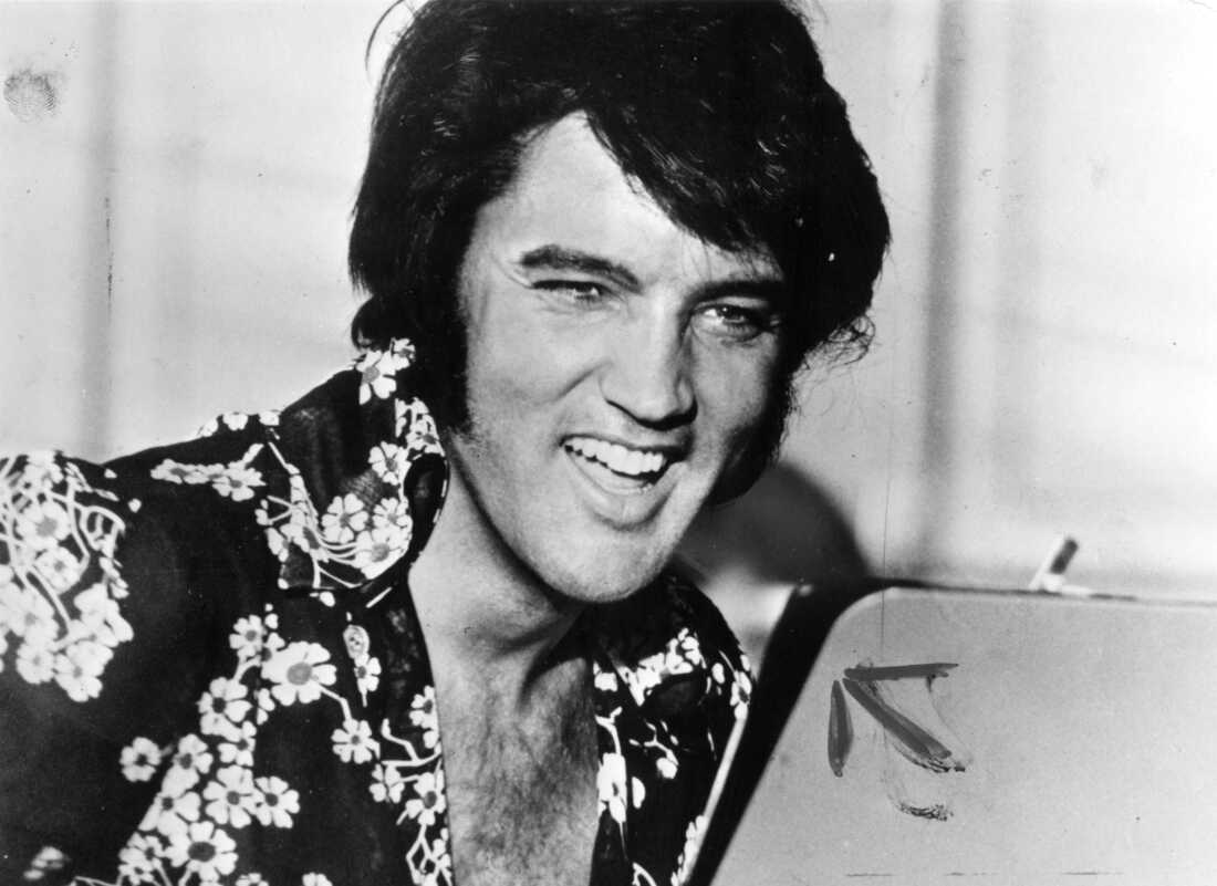 American singer and film star Elvis Presley in 1975. He died in 1977.