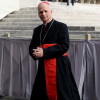Robert Prevost is seen in the Vatican's St. Peter’s Square as he attends the funeral of Pope Francis on April 26, 2025. The next month, Prevost would be elected the first American pope, becoming Pope Leo.