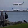 Planes line up on the runway to depart from San Francisco International Airport on October 08, 2025 in San Francisco, California. For a third straight day, flight delays are being seen across the country as the Federal Aviation Administration (FAA) is experiencing continued airport staffing shortages due to the government shutdown.