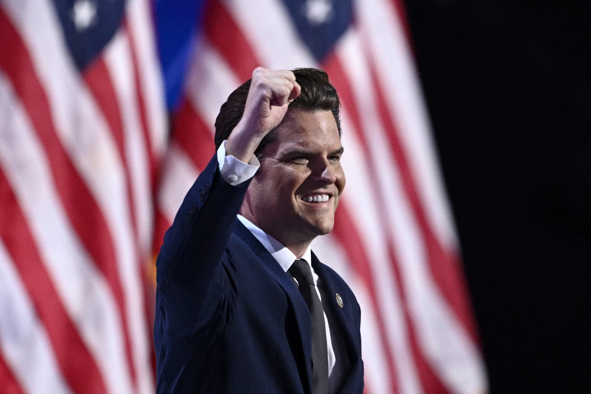 Rep. Matt Gaetz arrives to speak during the third day of the 2024 Republican National Convention in Milwaukee, Wisc., on July 17.