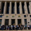 Attorneys for Christa Pike hold a news conference after a judge ruled the Tennessee Department of Corrections must preserve all evidence related to the failed execution of Pike, Wednesday, Oct. 7, 2026, in Nashville, Tenn.