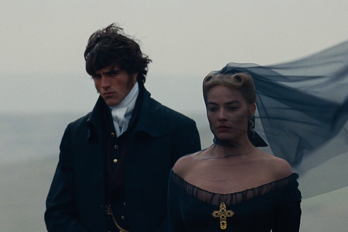 Jacob Elordi and Margot Robbie play ill-fated lovers Heathcliff and Catherine in 'Wuthering Heights.'