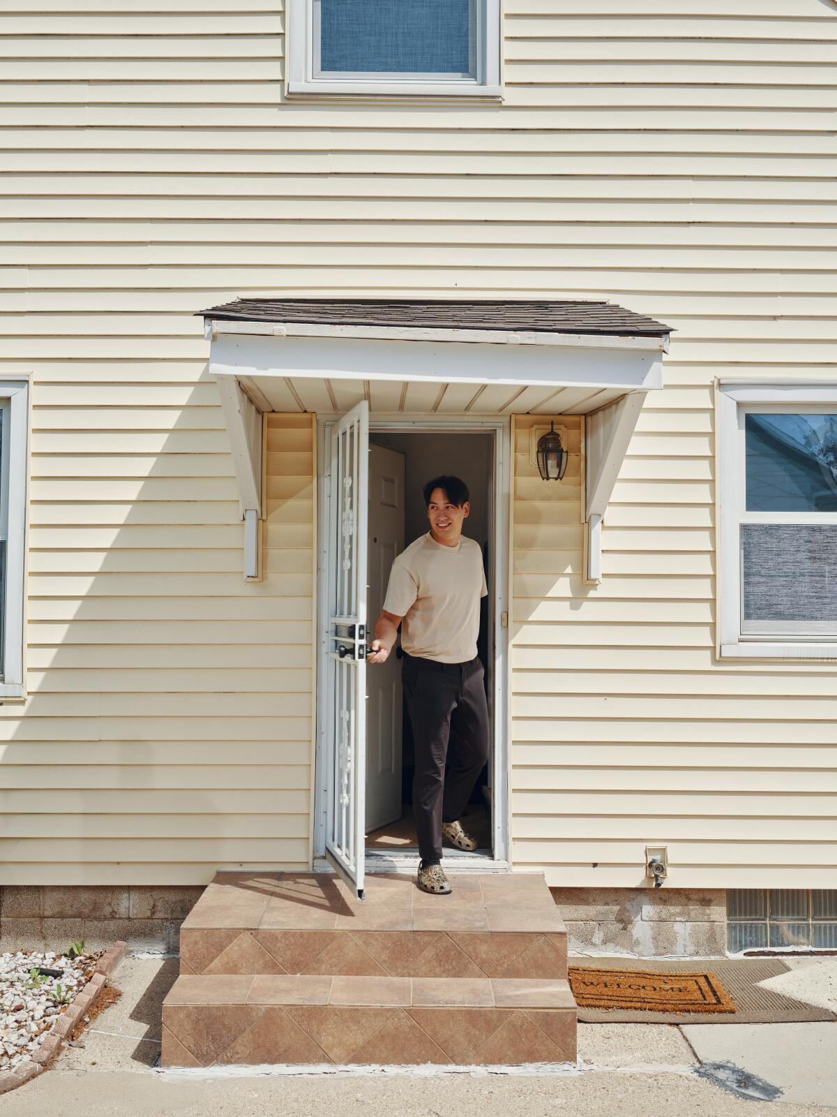 Vazquez is newly married but bought the house on his own. He's part of a larger shift, with the share of single Gen Z buyers so far double that of millennials. Caleb Alvarado/NPR