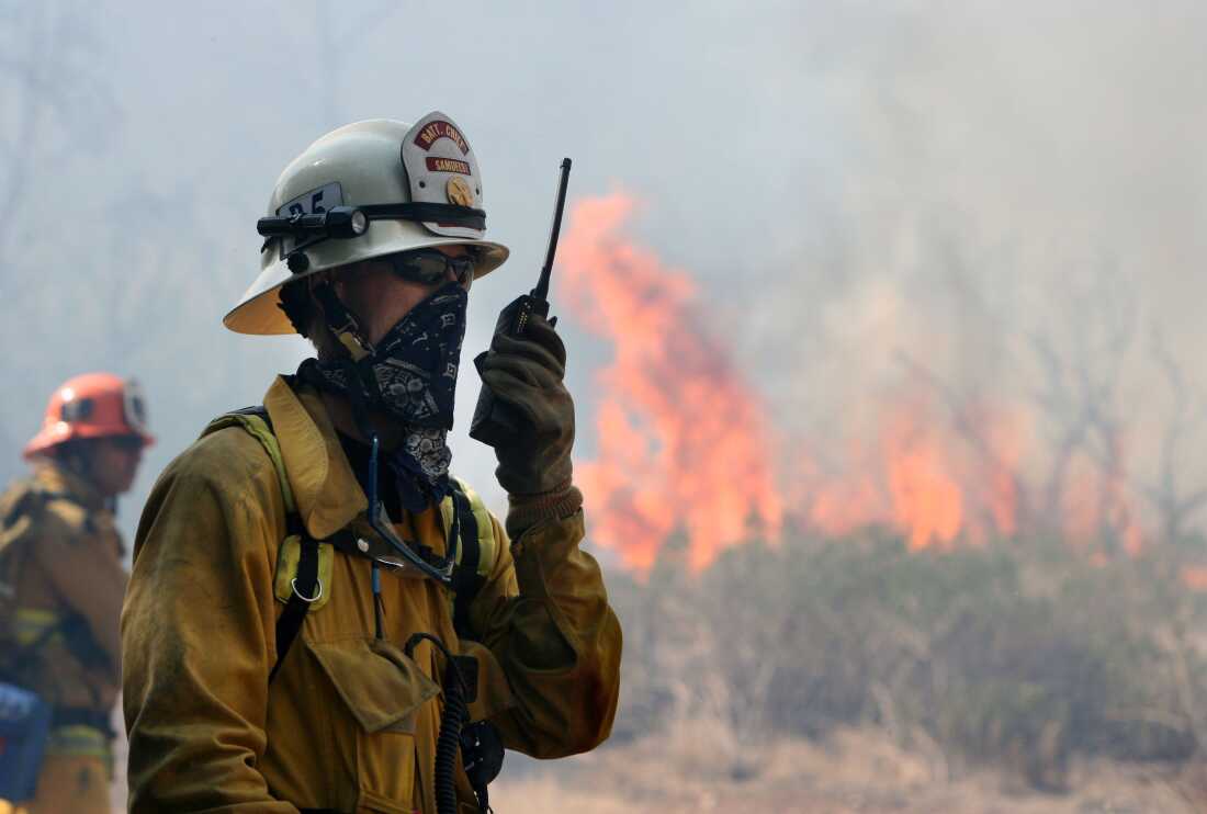 Watch Duty gets close-to-real-time information by listening in to the radio communications of firefighters on the front lines. In remote areas where radio signals are weak, Watch Duty has started setting up its own transmission towers to help with firefighting efforts and to give its staff reporters a way of listening for updates.