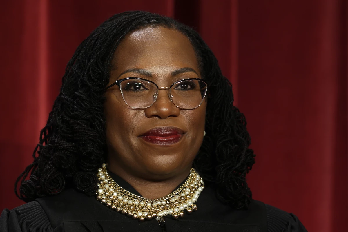 Justice Ketanji Brown Jackson poses for an official portrait in 2022.