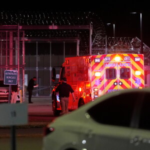 Emergency vehicles arrive at Riverbend Maximum Security Institution after the execution of Christa Pike was halted Sept. 30 in Nashville, Tenn.