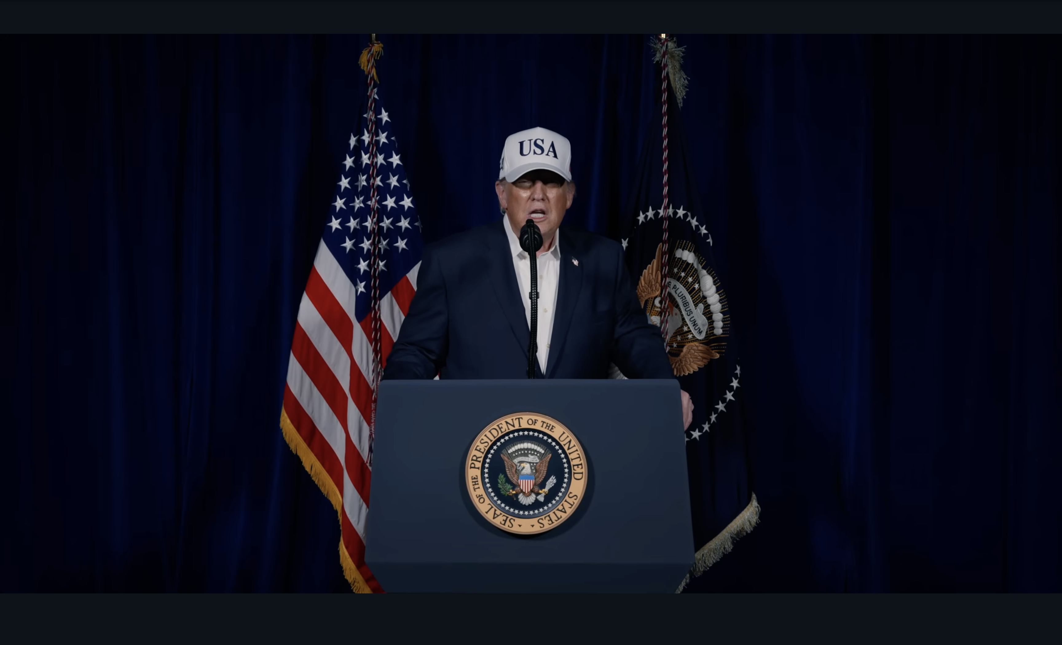 The White House released a video on Feb. 28 of President Trump discussing strikes on Iran.