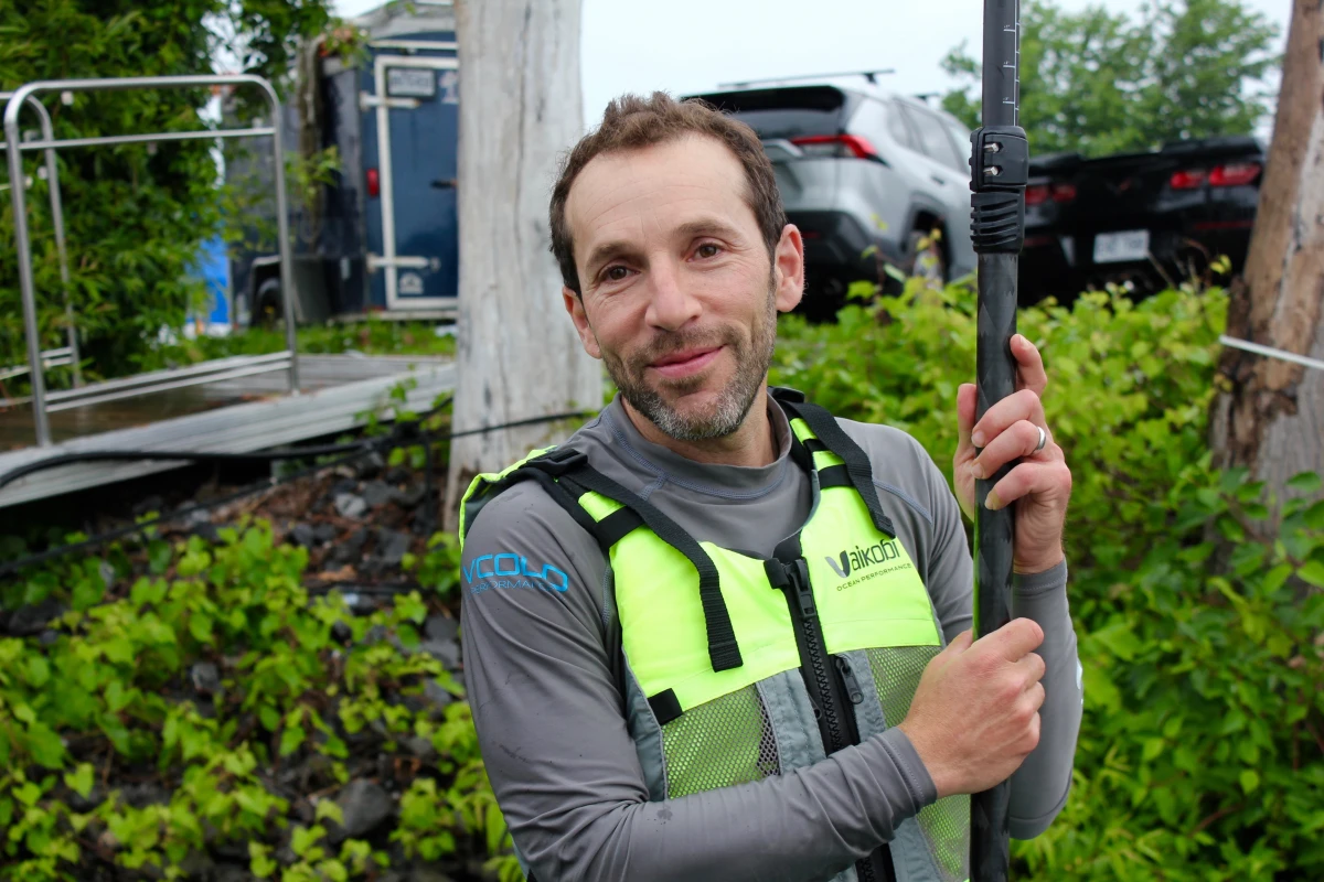 Rubinstein before beginning the second leg of his trip, on the Richelieu River, southeast of Montreal, on June 24, 2023.