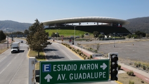 Akron Stadium, a venue for the 2026 FIFA World Cup, stands in Guadalajara, Mexico, Tuesday, Feb. 24, 2026.