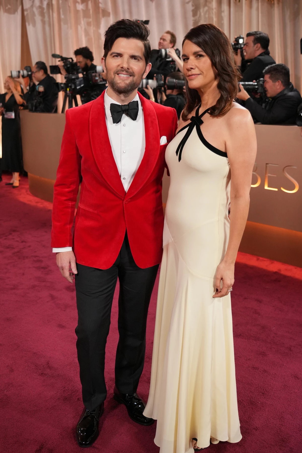 Adam Scott and Naomi Scott