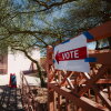 A voting center is seen in Scottsdale, Ariz., on Oct. 7, the first day of early voting.