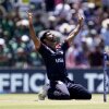 United States' Saurabh Nethralvakar celebrates after the team's win in the ICC Men's T20 World Cup cricket match against Pakistan at the Grand Prairie Stadium in Grand Prairie, Texas, on Thursday.