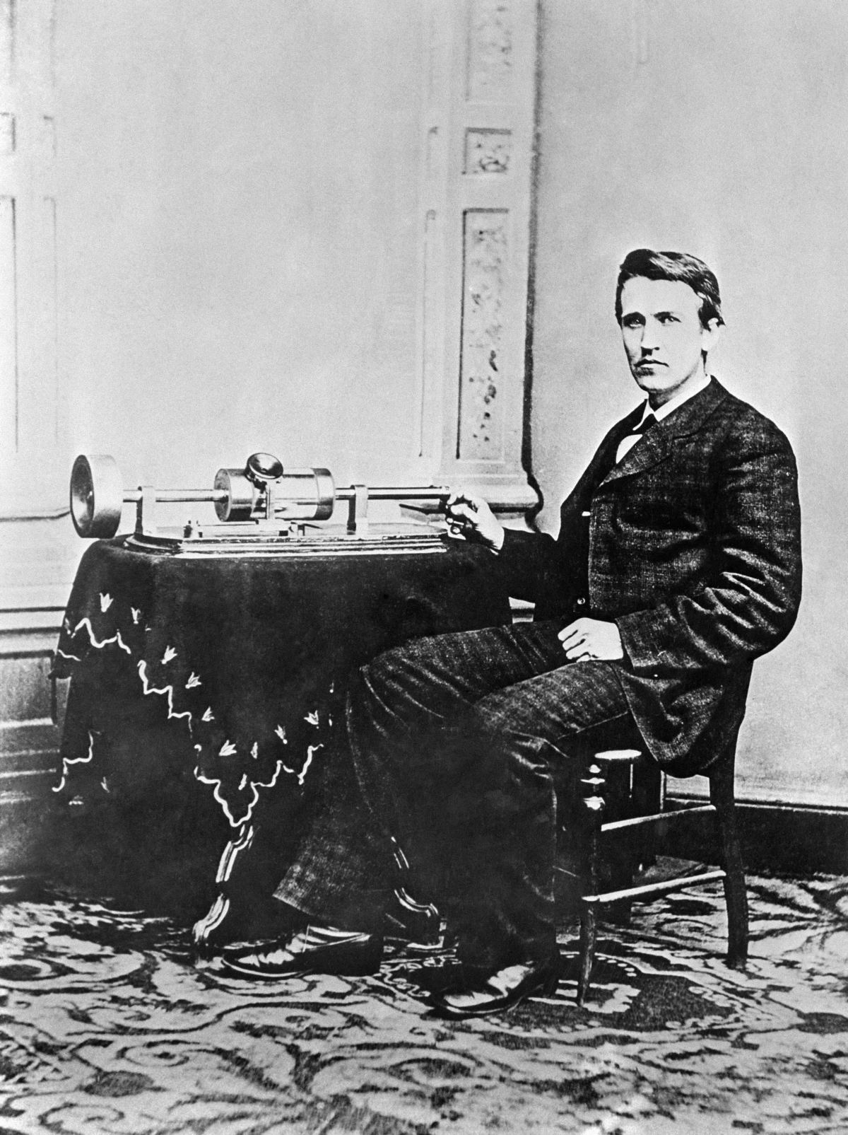 Thomas Edison, inventor of the phonograph.