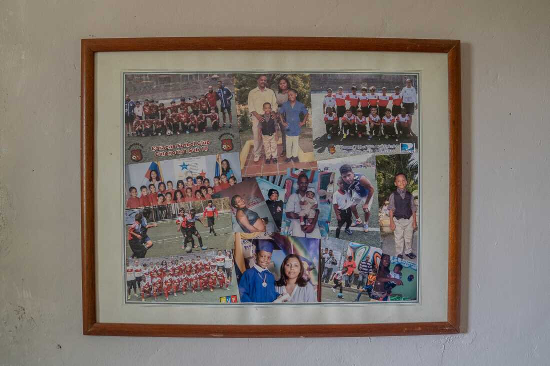 Family photos belonging to Percy Tordecilla, 51, in Tamarindo, Guarenas, a barrio just outside of Caracas, Venezuela. 
