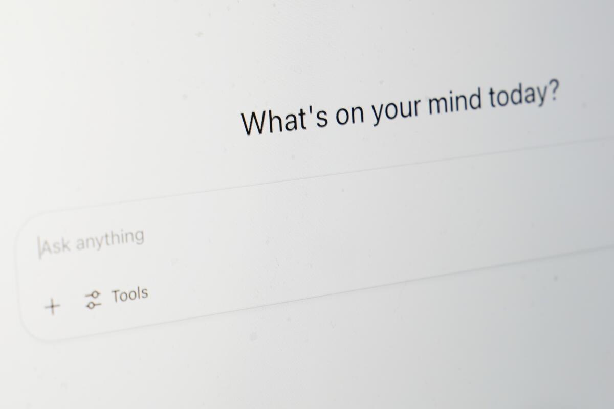 ChatGPT's landing page on a computer screen.