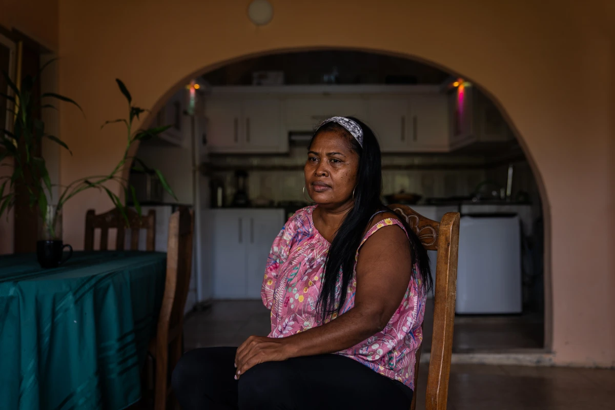 Percy Tordecilla, 51, in Tamarindo, Guarenas, a barrio outside of Caracas. Percy is among the many considering leaving Venezuela following last month's disputed presidential election.