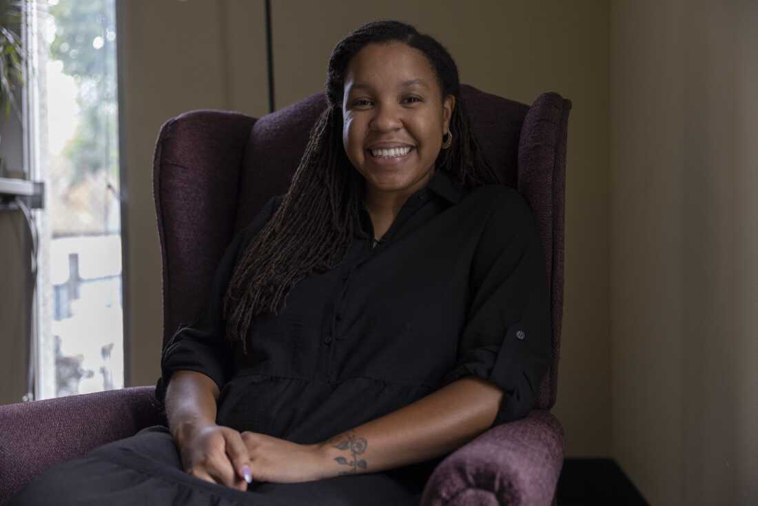 Malaika Eban poses for a portrait at The Legal Rights Center in Minneapolis.