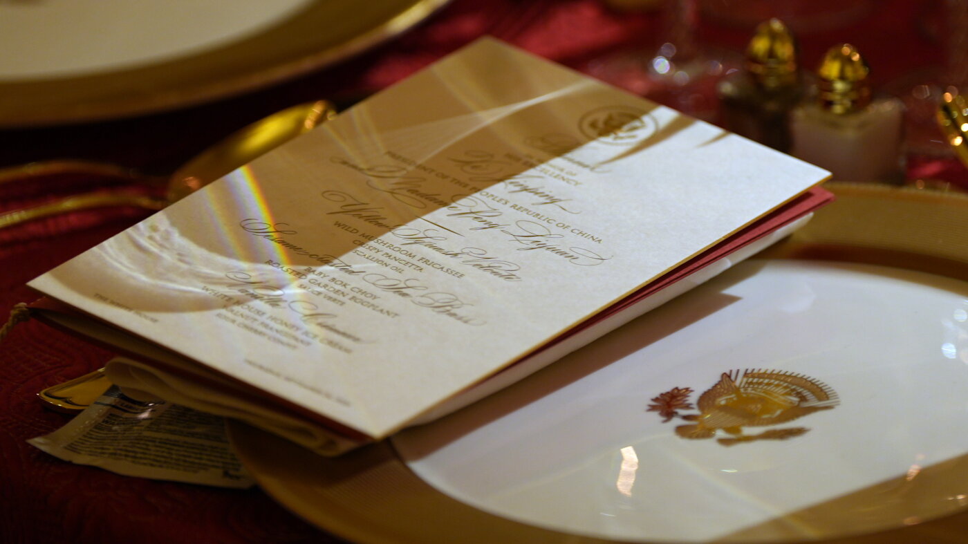 Trump's state dinner for Xi features sea bass and a long list of tech titans