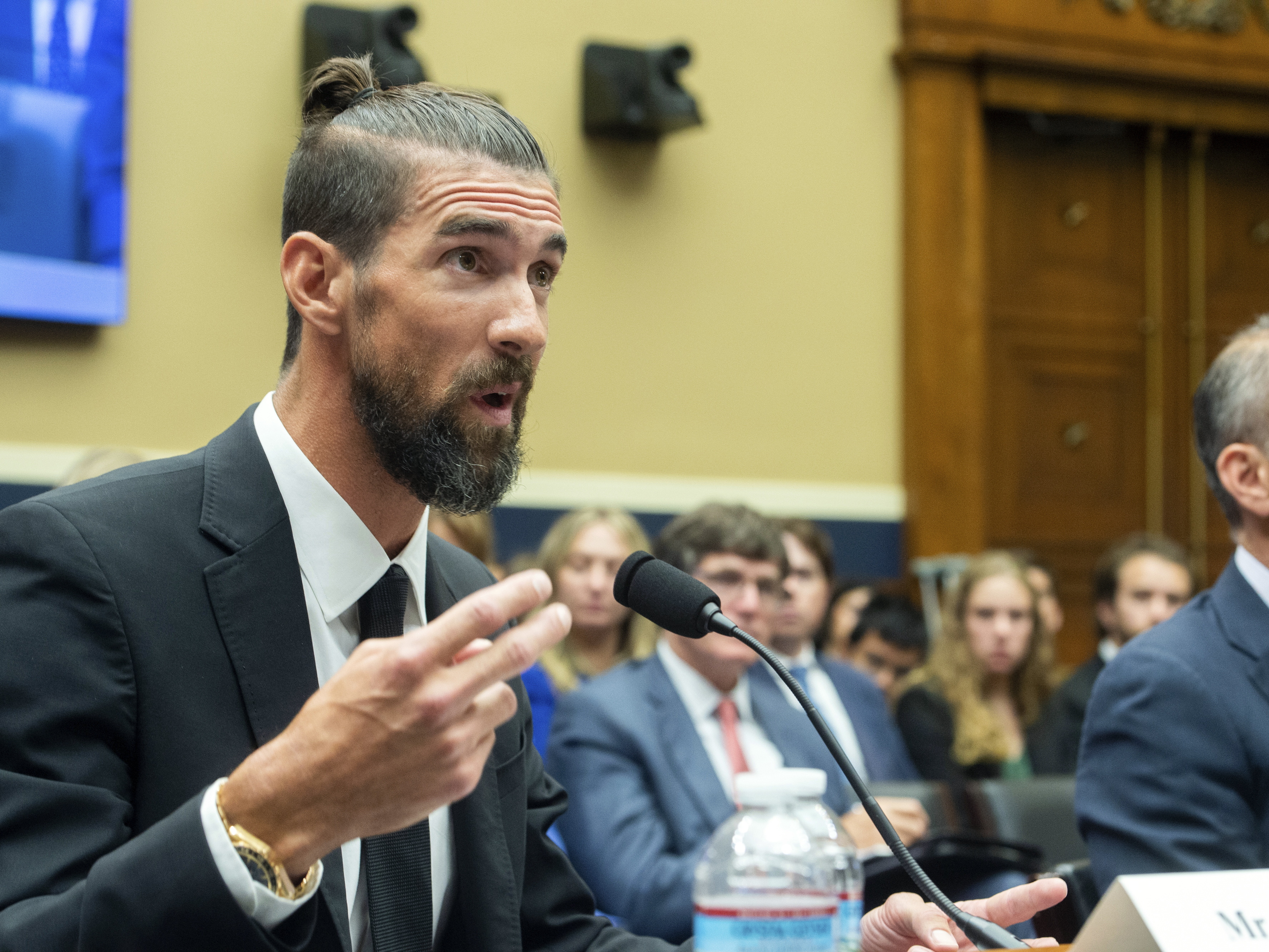 Michael Phelps, the most decorated Olympic athlete of all time, testifies Tuesday on Capitol Hill during a Congressional hearing on Oversight and Investigations. Lawmakers discussed anti-doping measures ahead of this year