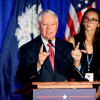 DOSYA - Cumhuriyetçi ABD Senatörü Lindsey Graham, 9 Haziran 2026'da Columbia, SC'de Cumhuriyetçi ön seçimlerini kazandıktan sonra konuşuyor