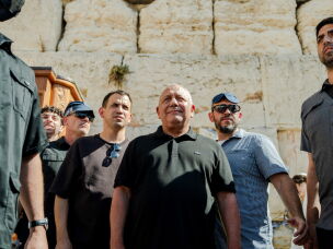 Gadi Eisenkot, leader of the Yashar party, visits the Western Wall in the Old City of Jerusalem on Oct. 22, 2026. Eisenkot is a retired chief of staff of the Israeli military.