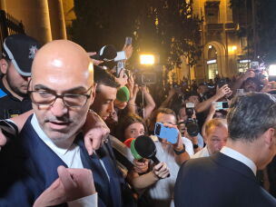 Maltese businessman Yorgen Fenech exits the courthouse after being acquitted of ordering the 2017 car bomb killing of investigative journalist Daphne Caruana Galizia in Valletta, Malta, Wednesday.