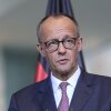 German Chancellor Friedrich Merz attends a news conference at the chancellery in Berlin, May 28.
