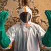 "Portrait of a DPS (Provincial Health Division) agent taken during the disinfection of the Clinique Universelle, which recorded a fatal Ebola case on its premises. Clinique Universelle, Bunia, Ituri, DR Congo, June 13, 2026."