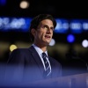 Jack Schlossberg, grandson of former US President John F. Kennedy, speaks on stage during the second day of the Democratic National Convention at the United Center on August 20, 2024 in Chicago, Illinois.