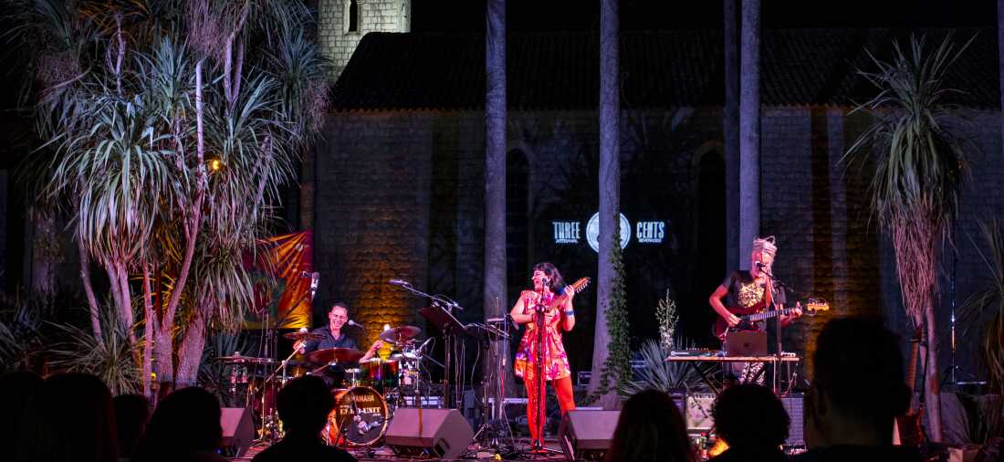 Sofia Rei, Tupac Mantilla and JC Maillard at the Ponta Lopud Jazz Festival in Croatia