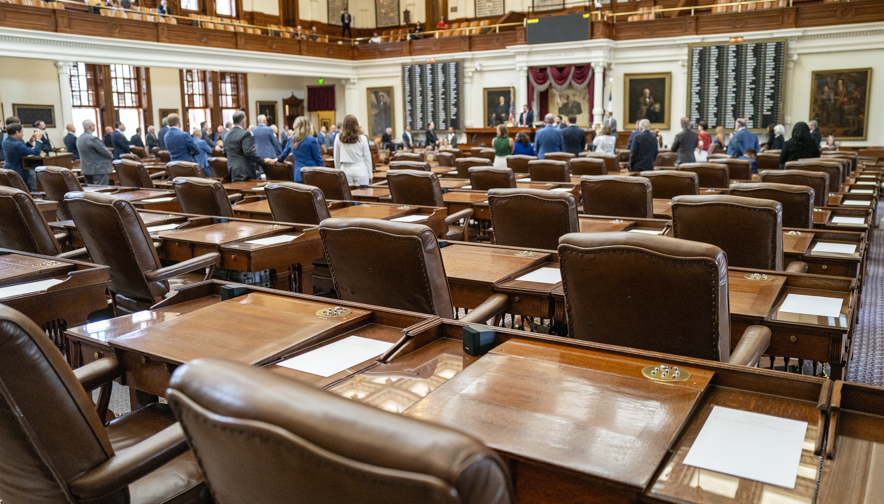 Democrats have been leaving a lot of empty chairs in the Texas House of Representatives. They blocked a quorum needed to allow Republicans to vote on President Trump