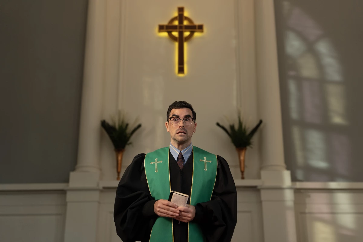 Dan Levy as Nicky in Big Mistakes.