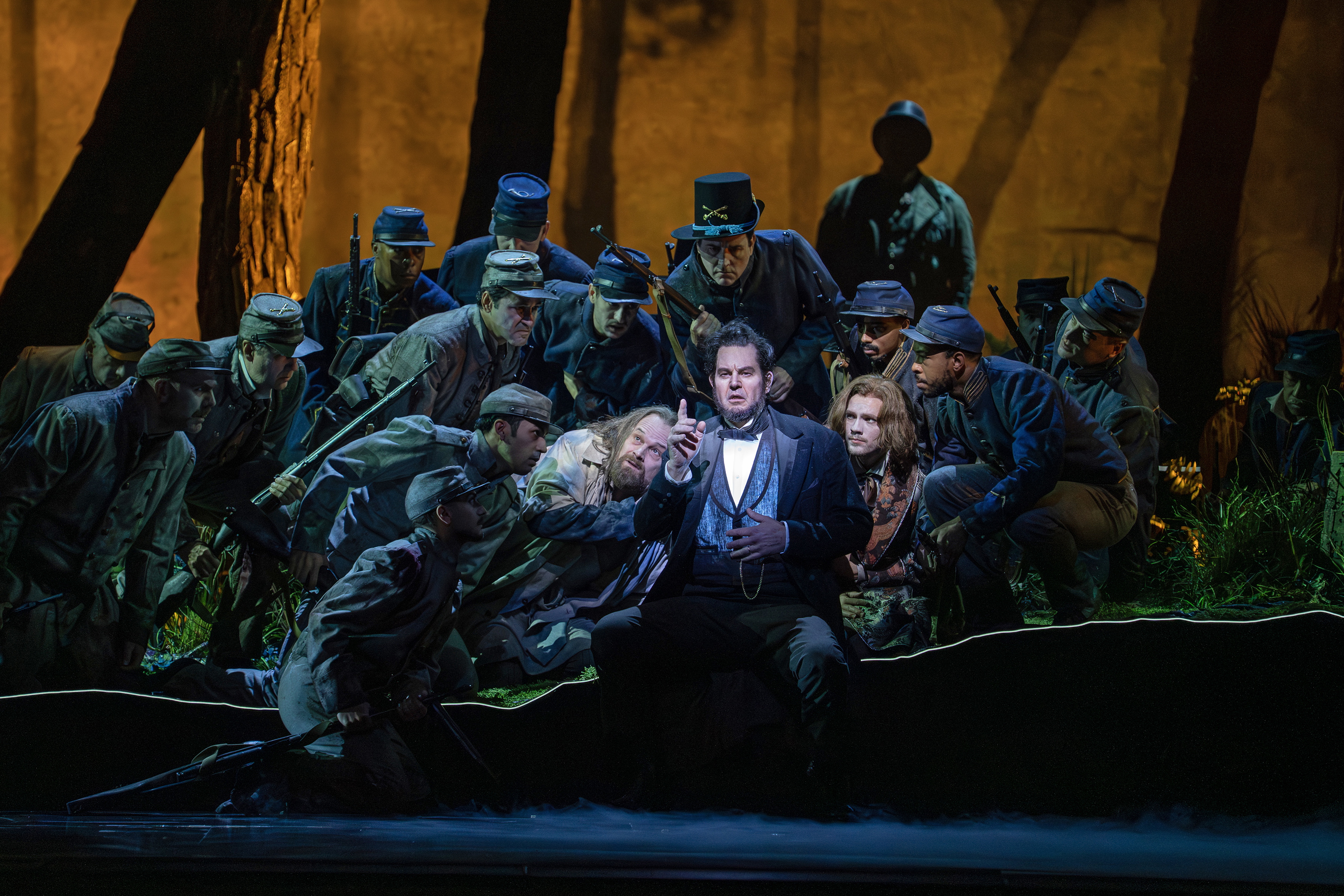 Petter Mattei portrays stars in the Metropolitan Opera production of <em>Lincoln in the Bardo</em>, adapted from George Saunders