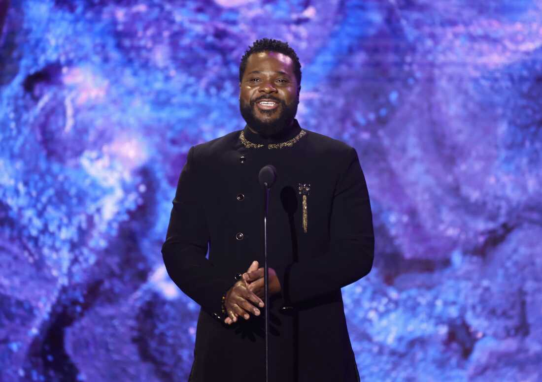 (FOR EDITORIAL USE ONLY) Malcolm-Jamal Warner speaks onstage during the 65th GRAMMY Awards Premiere Ceremony at Microsoft Theater on February 05, 2023 in Los Angeles, California. (Photo by Frazer Harrison/Getty Images)